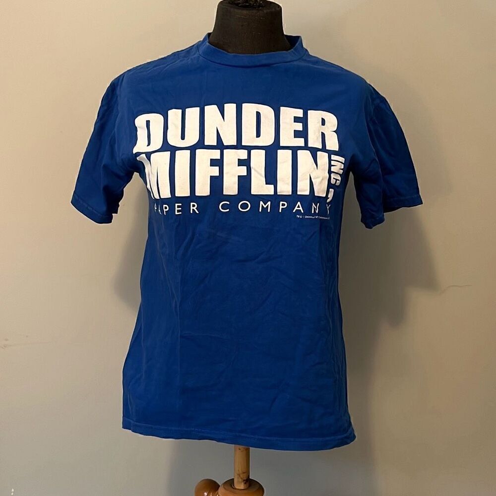 The Office Women's Blue Dunder Mifflin Short Sleeve T-Shirt